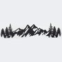 Wallity Mountains Metal Wall Art - APT630 Negro